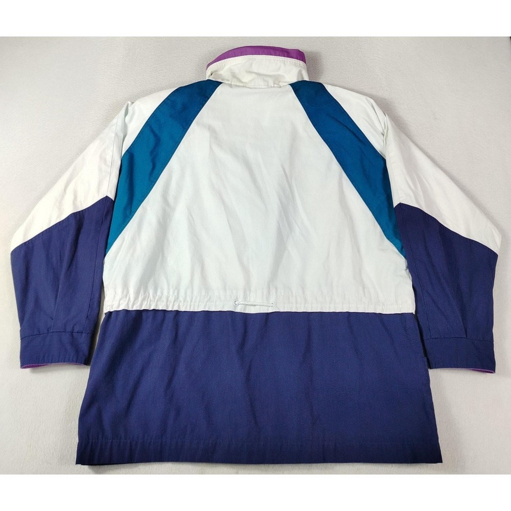 Vintage AT EASE Jacket Mens Large Multicolor Colorblock Windbreaker 80s‎ Retro - Picture 2 of 15